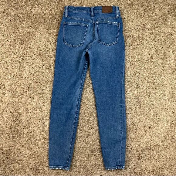Madewell 9" Mid Rise Skinny Jeans Size 28 Pearson Medium Wash Stretch Blue Denim - Picture 4 of 8
